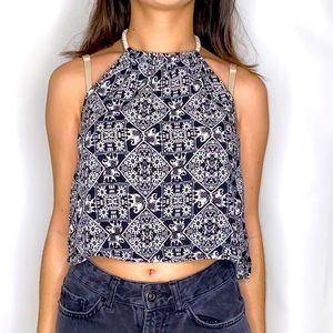 BOHO PRINT HALTER TOP